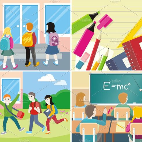 Back to School Banner Set cover image.
