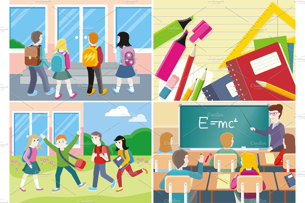 Back to School Banner Set cover image.