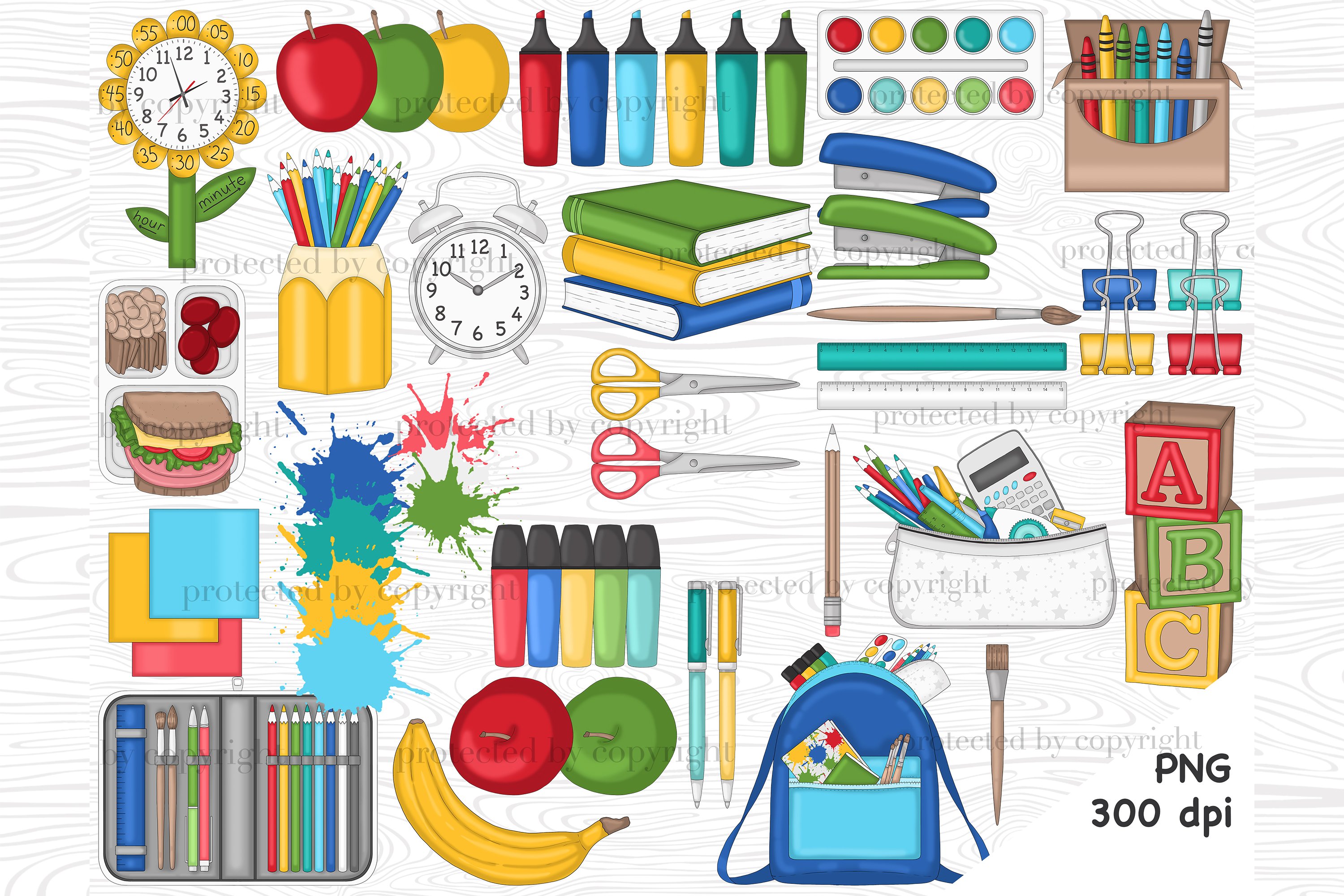 Back To School Clipart preview image.