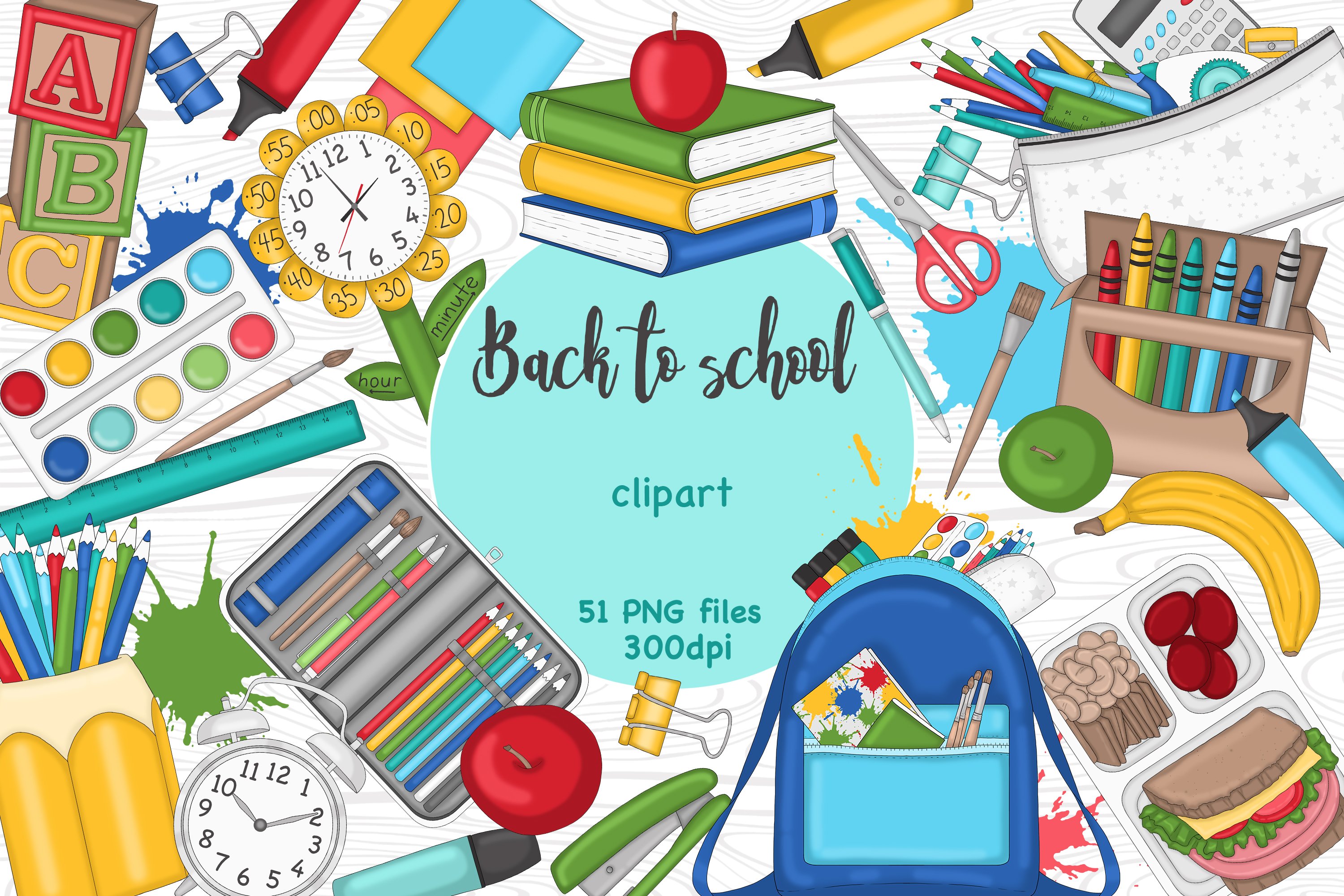 Back To School Clipart cover image.