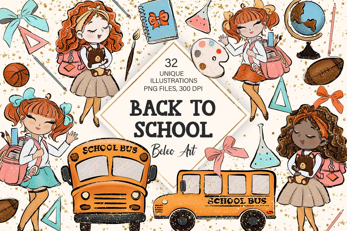 Back to School Clipart| School cover image.