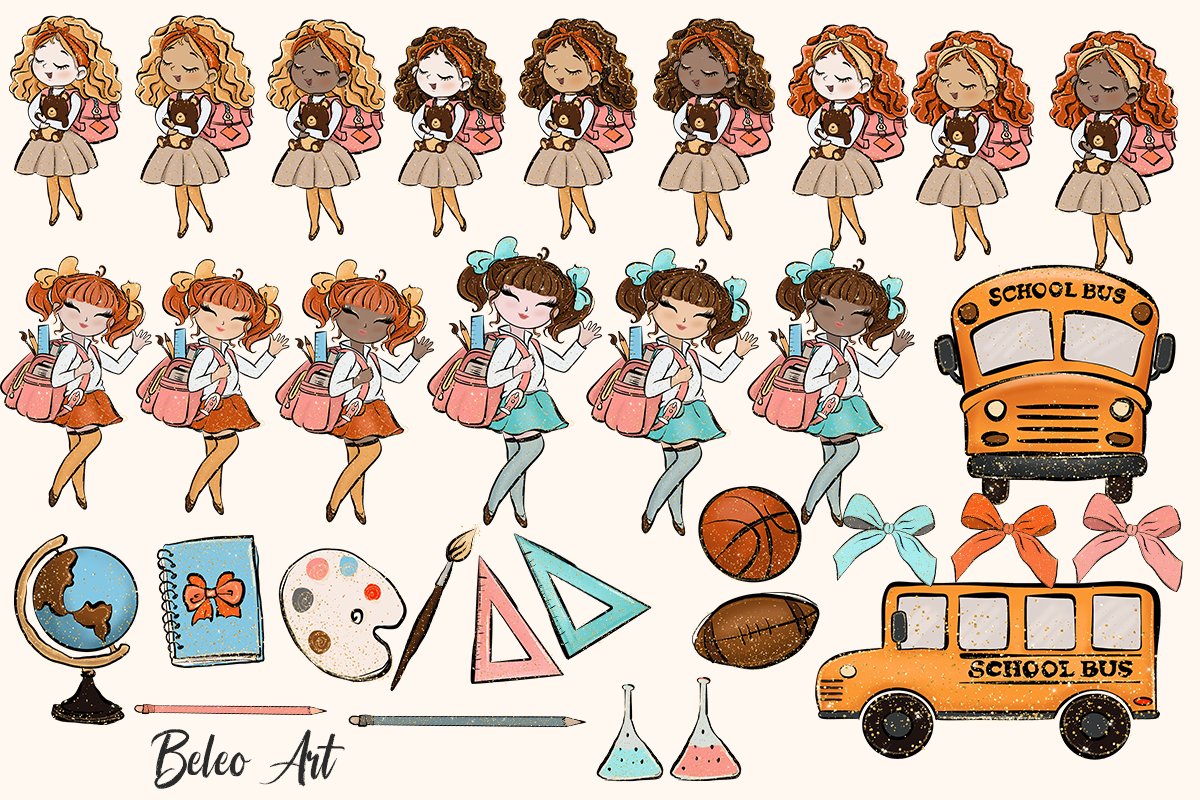 Back to School Clipart| School preview image.