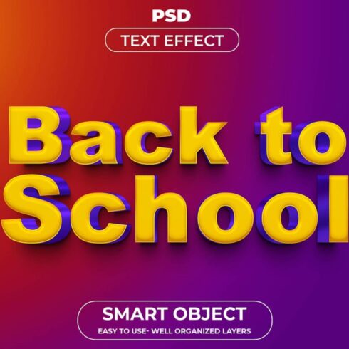 Back to school poster with the text back to school.