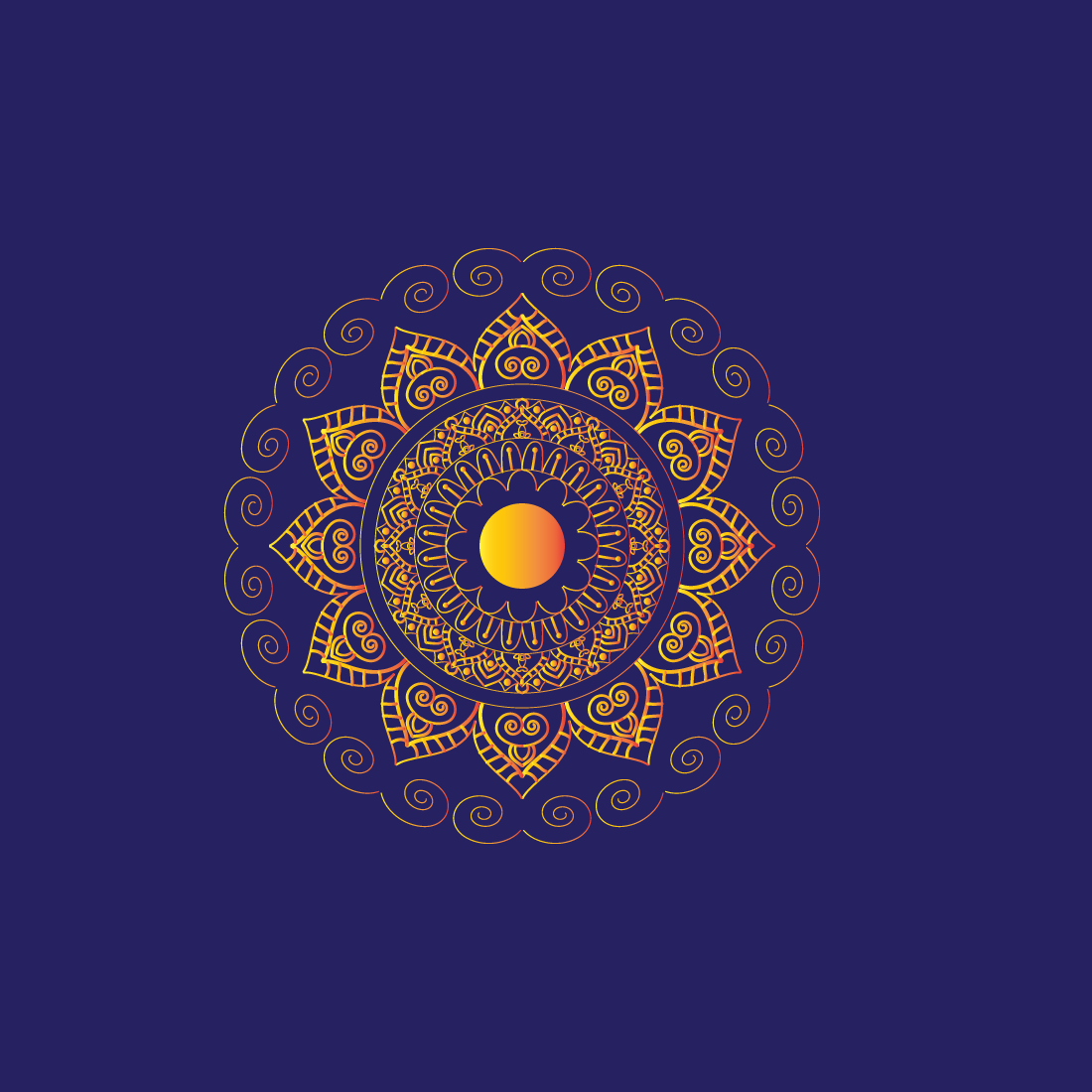 Five Mandala Backgroud Design  cover image.