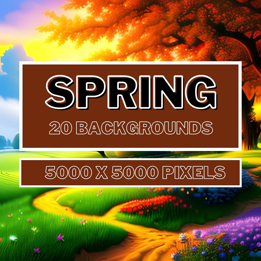 spring bundle with high quality 20 backgrounds cover image.