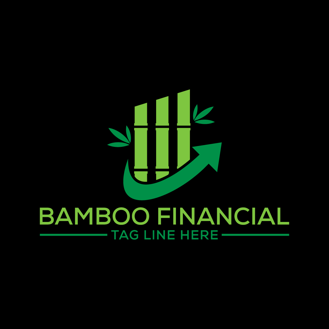 Bamboo Financial logo design, Vector design template cover image.