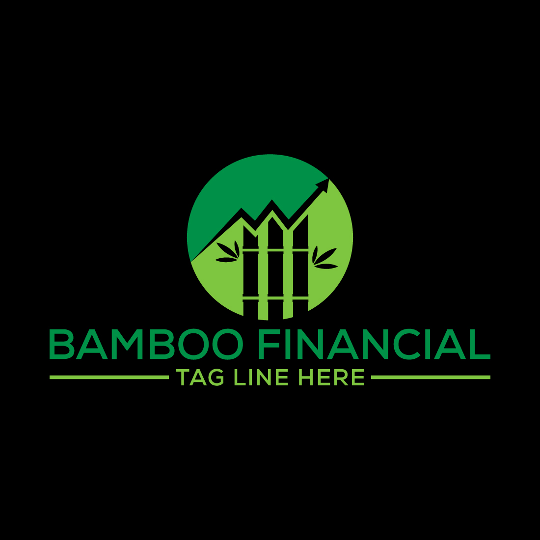 Bamboo Financial logo design, Vector design template cover image.