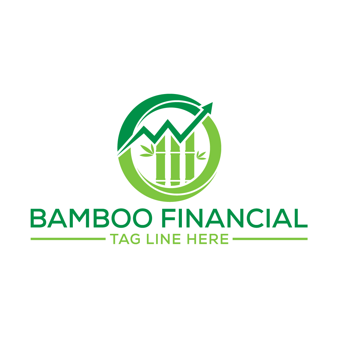 Bamboo Financial logo design, Vector design template preview image.