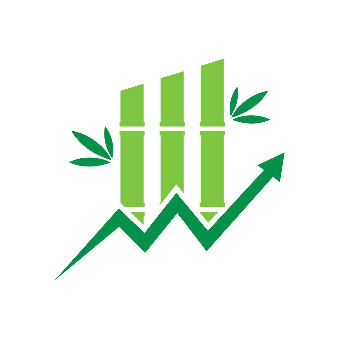 Bamboo Financial logo design, Vector design template preview image.