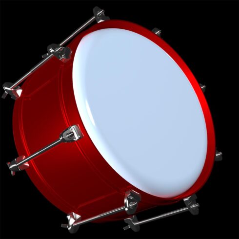 band set drum 3d illustration cover image.