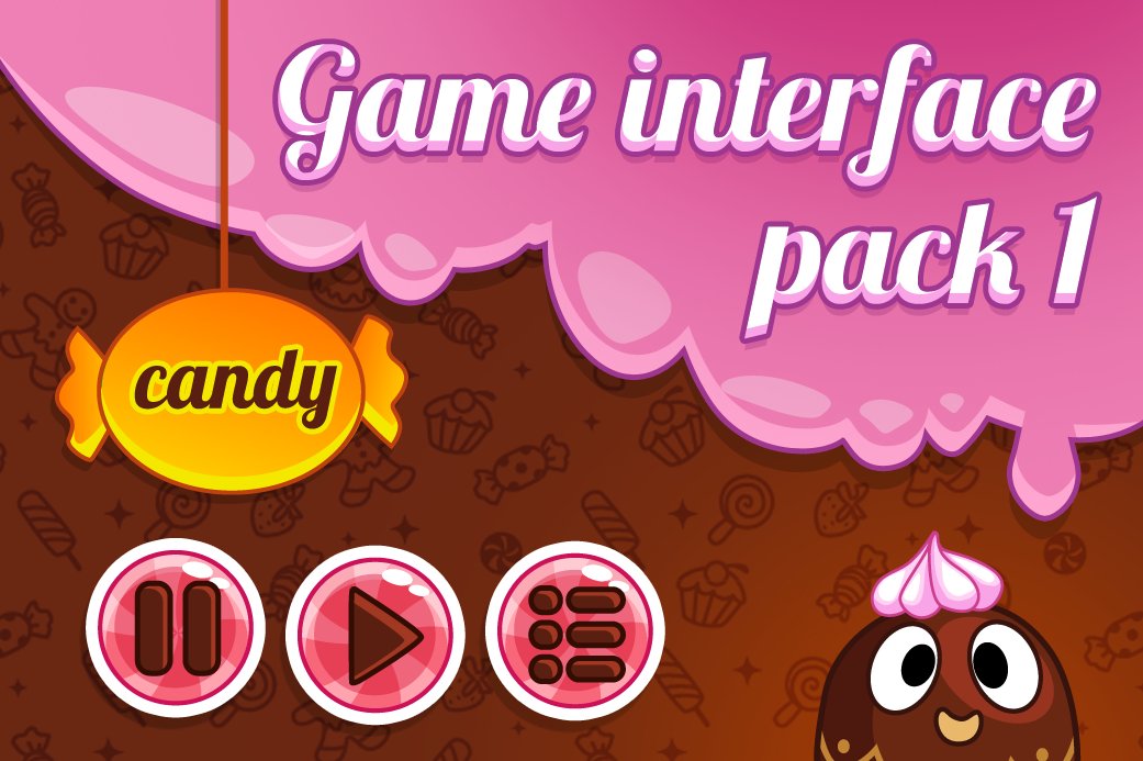 Interface game design (theme candy) cover image.