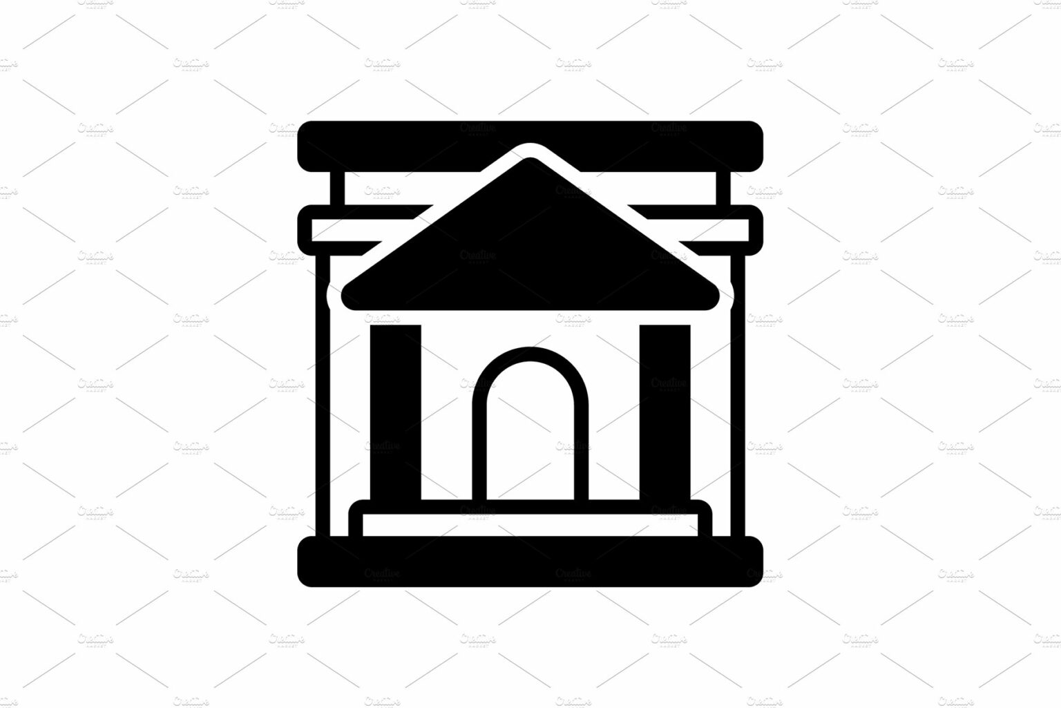Bank building icon – MasterBundles