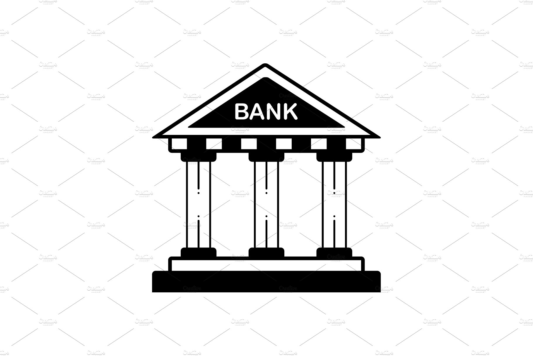 Bank  finance icon cover image.