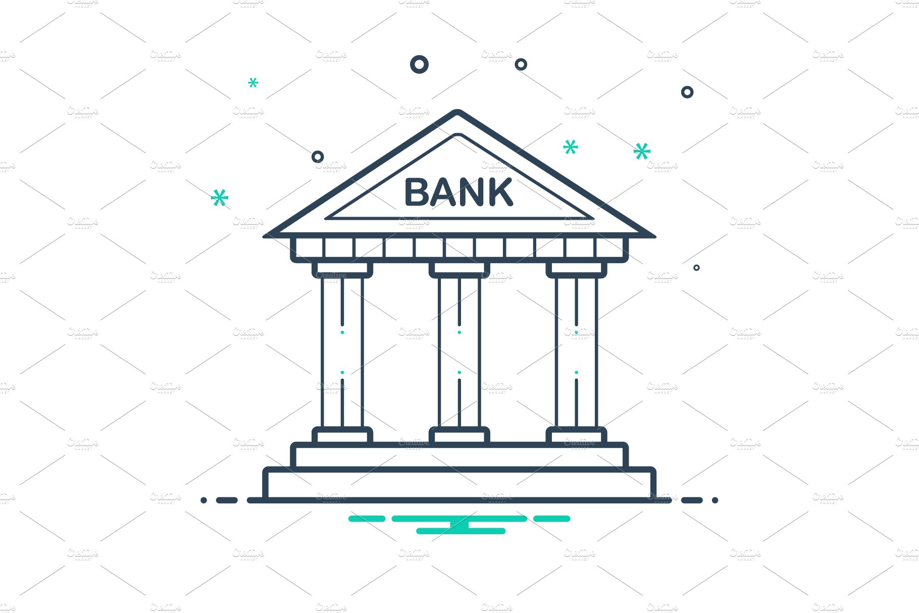 Bank finance icon cover image.