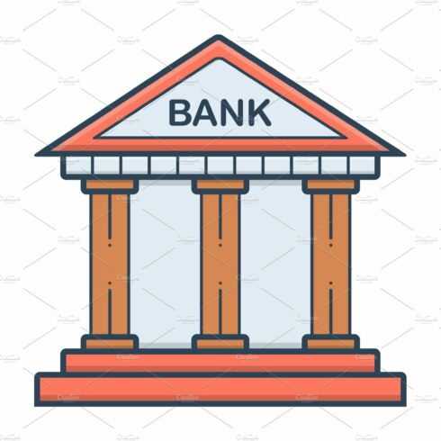 Bank  finance icon cover image.