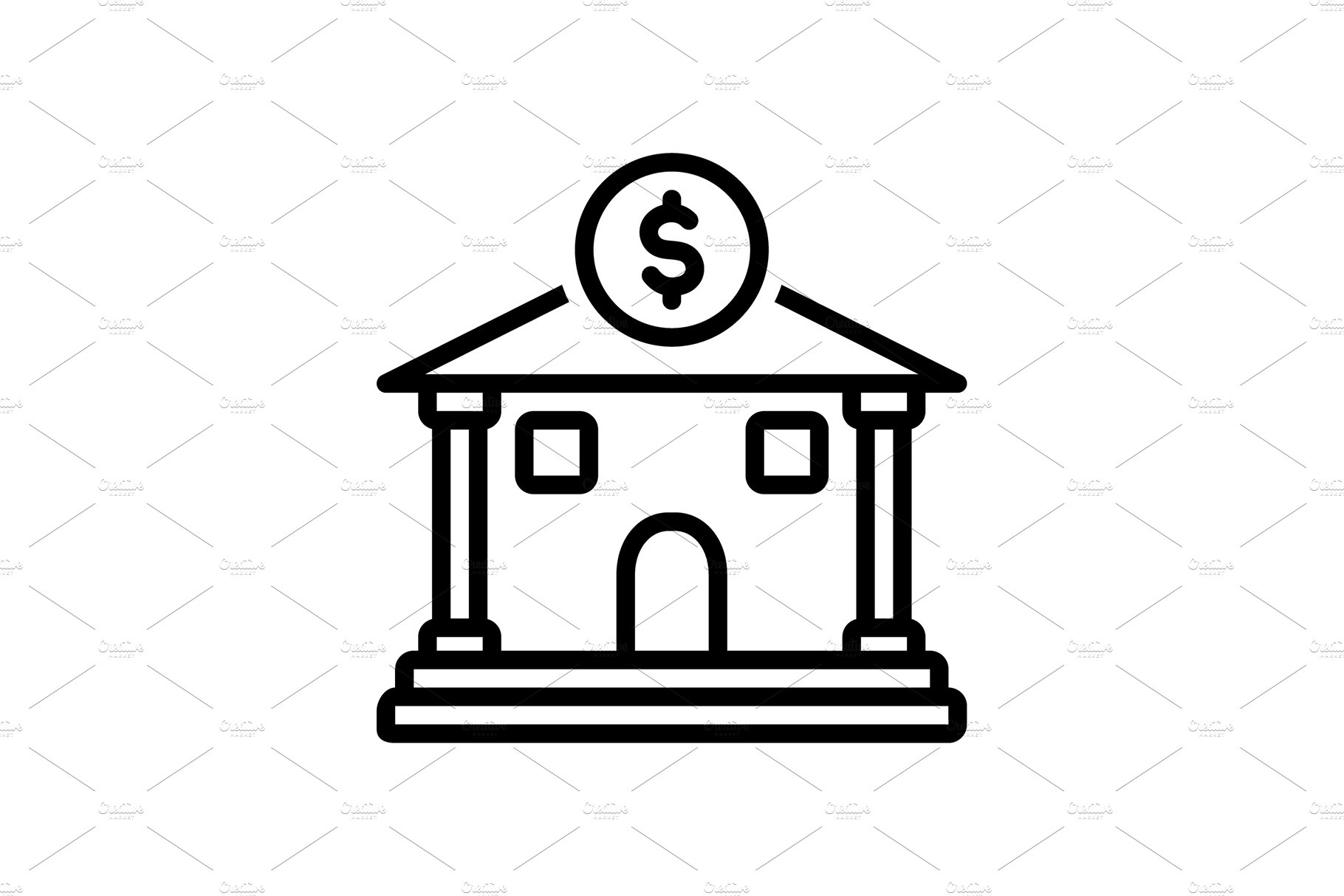 Bank money icon cover image.