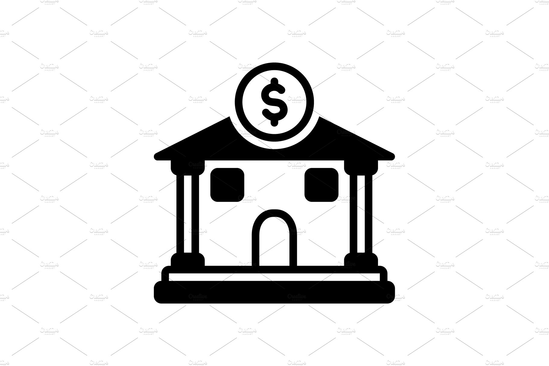 Bank money icon cover image.