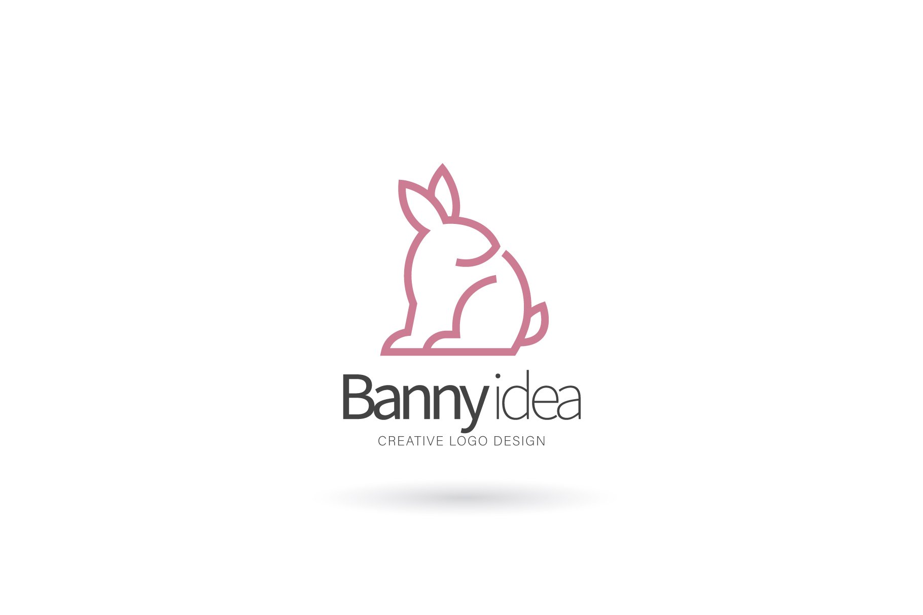 Rabbit logo vector icon template cover image.