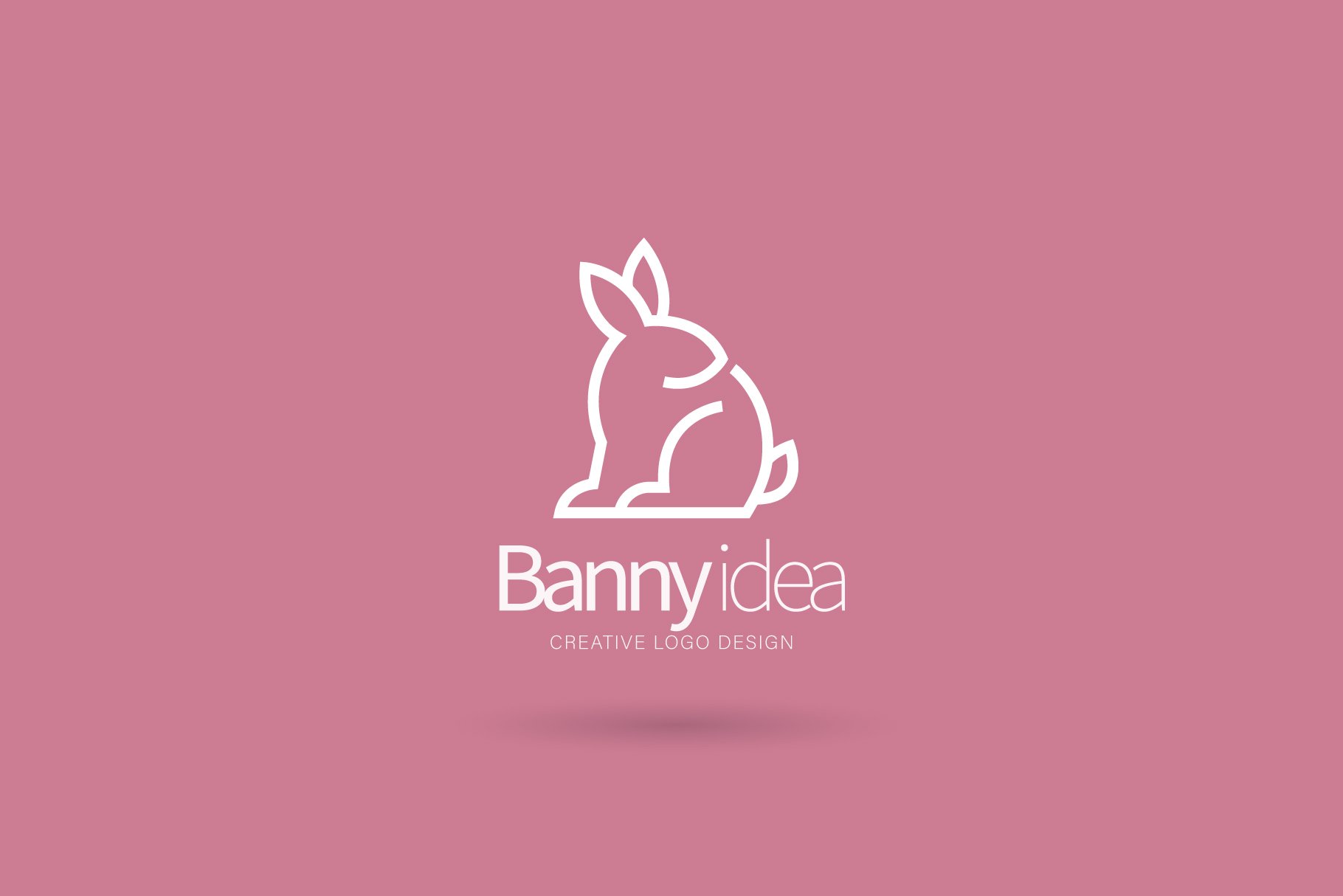 Rabbit logo vector icon template preview image.