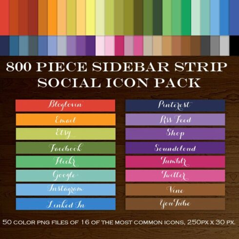 800 Social Media Icon Sidebar Button cover image.