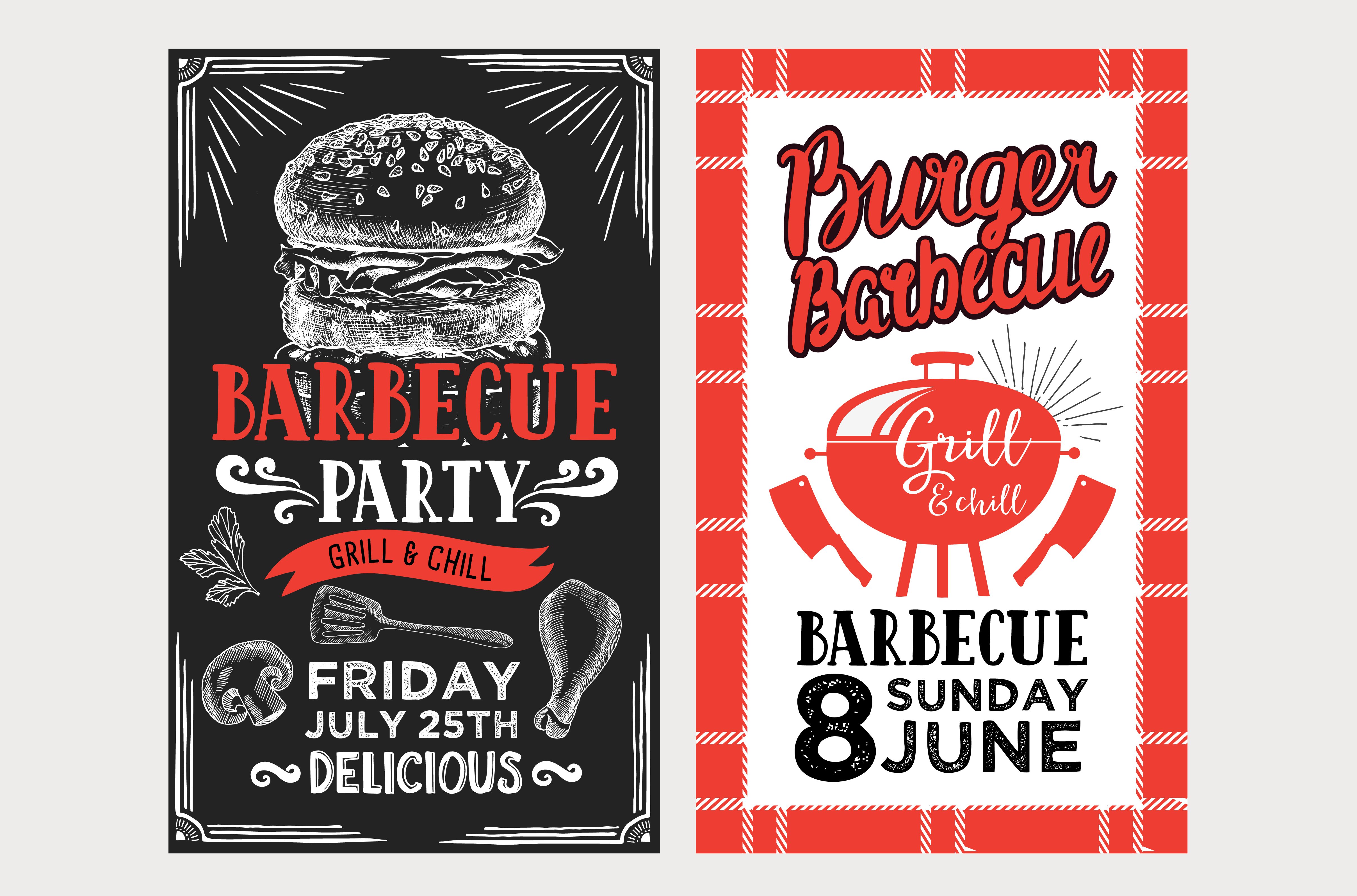 Barbecue menu templates, bbq party cover image.