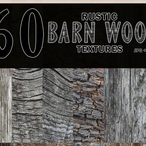 60 Rustic Barn Wood textures cover image.