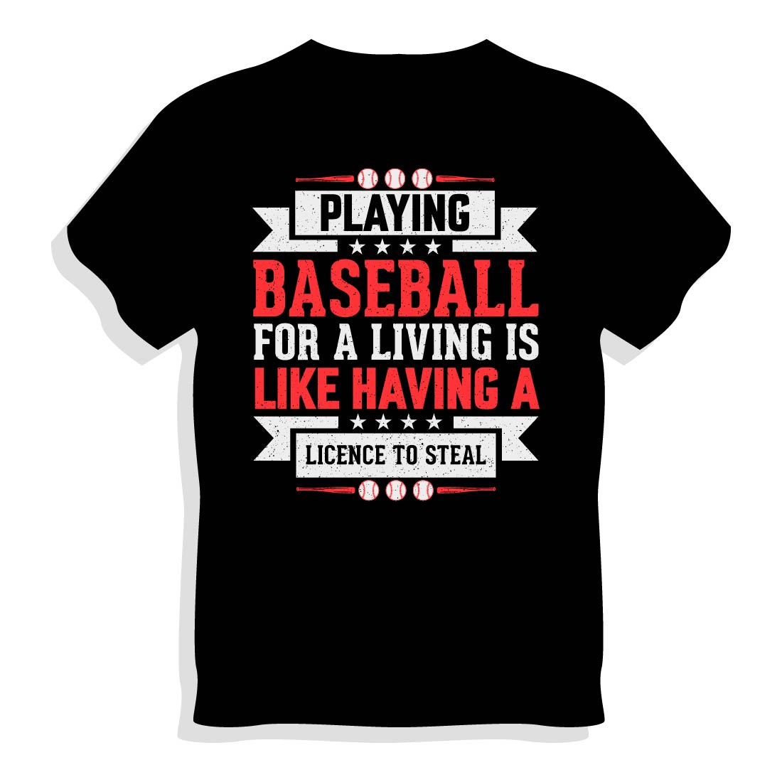Baseball T-shirt Design cover image.