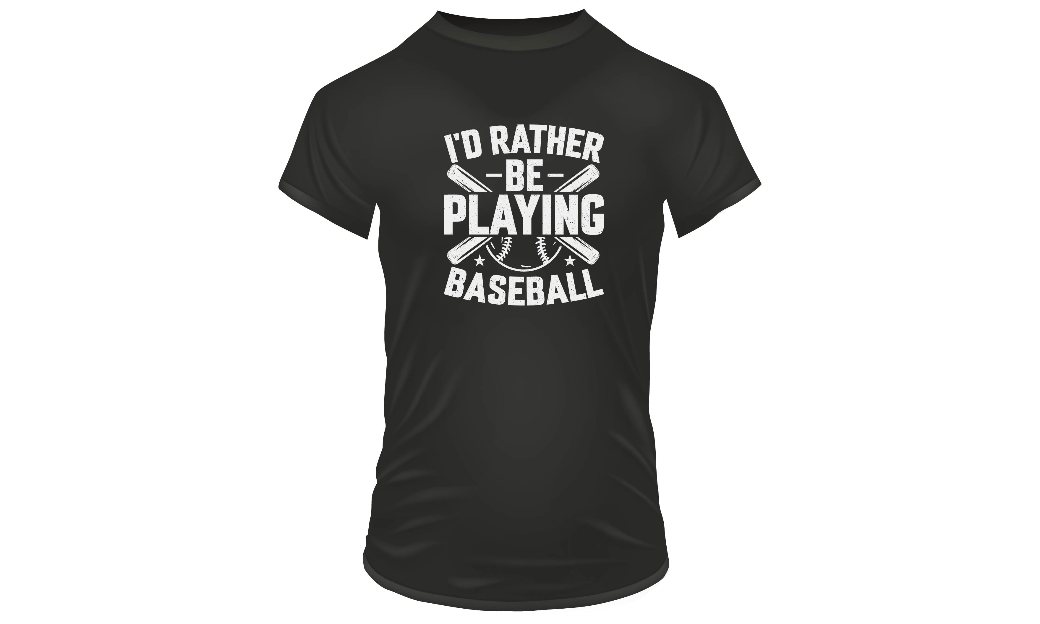 T - shirt that says to rather be playing baseball.