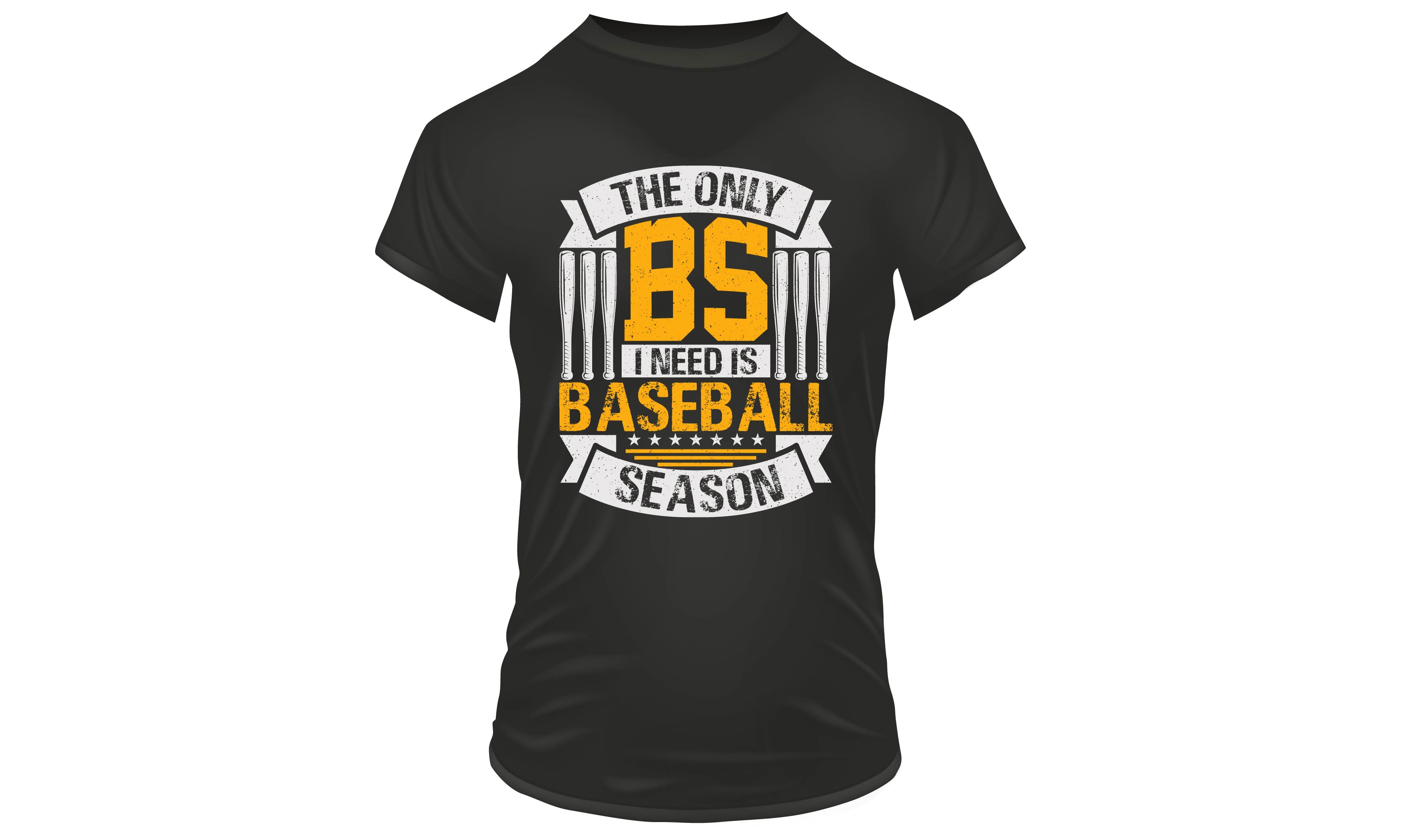 Black t - shirt with the words the only bs reds baseball season on it.
