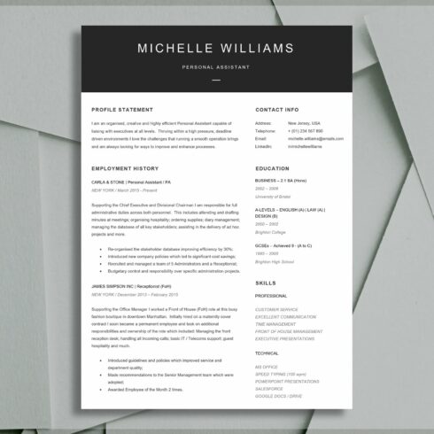 Basic Resume Template cover image.