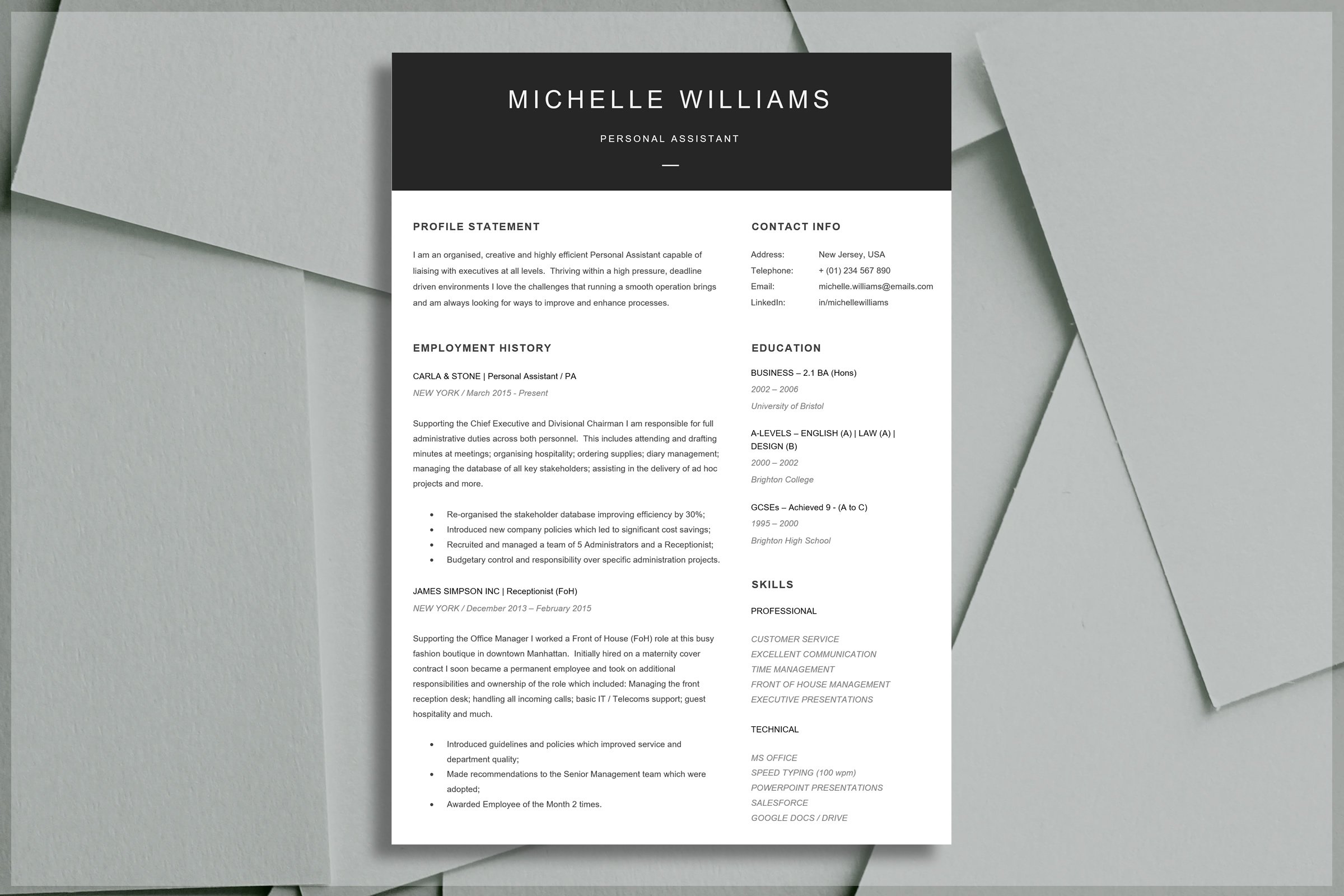Basic Resume Template cover image.