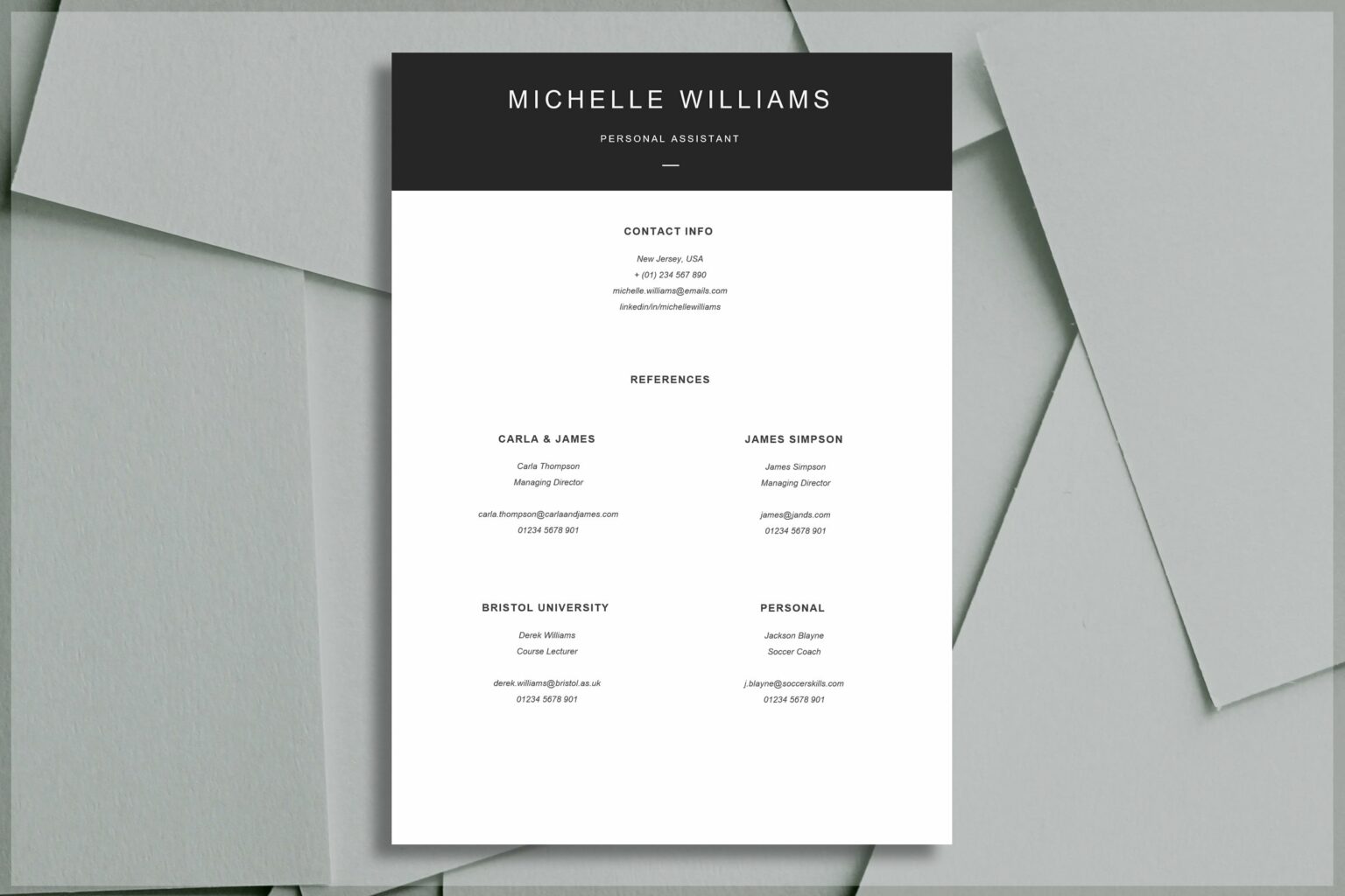 Basic Resume Template – MasterBundles
