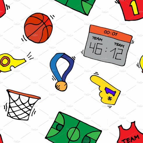 Basketball Elements Pattern cover image.