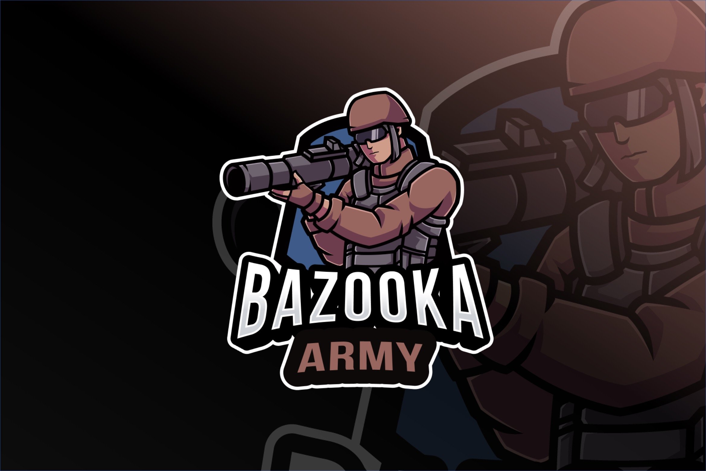 Bazooka Army Logo Template cover image.