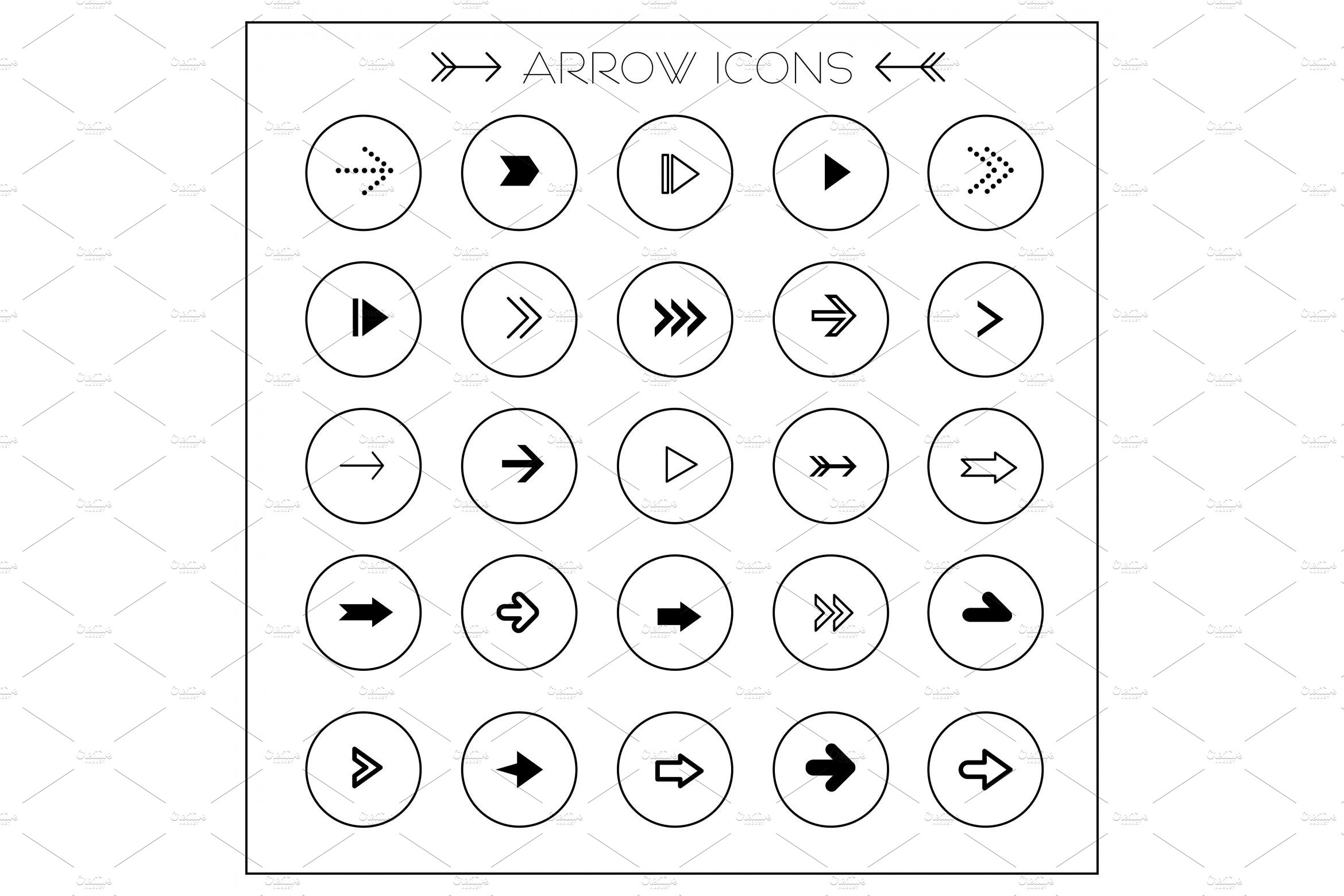 modern arrows icons set cover image.