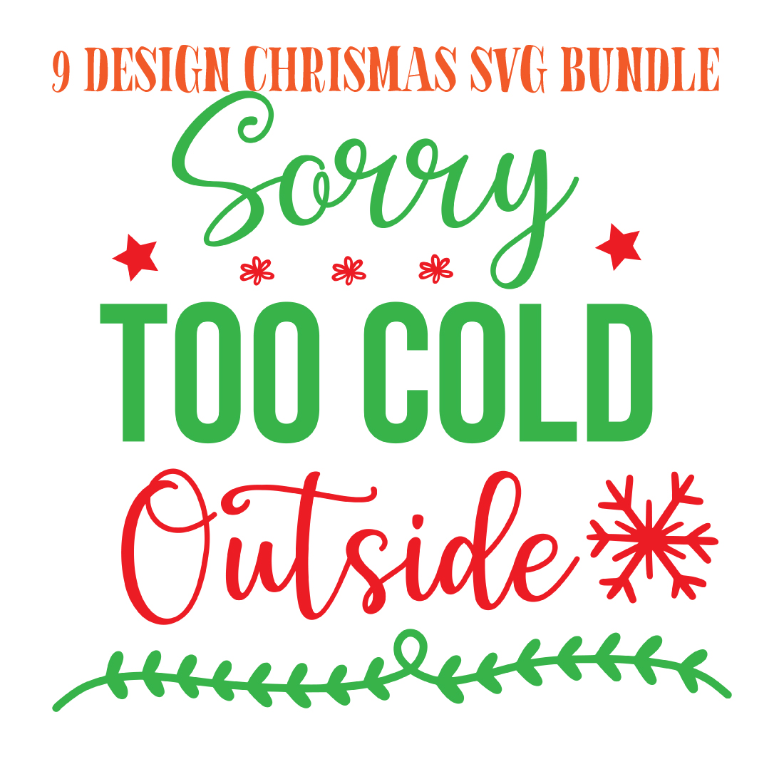 christmas svg design bundle cover image.