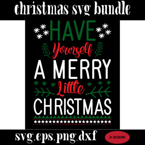 Christmas svg design bundle cover image.