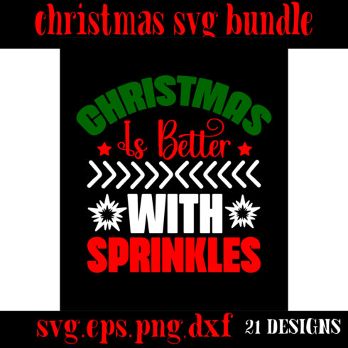 christmas svg design bundle cover image.