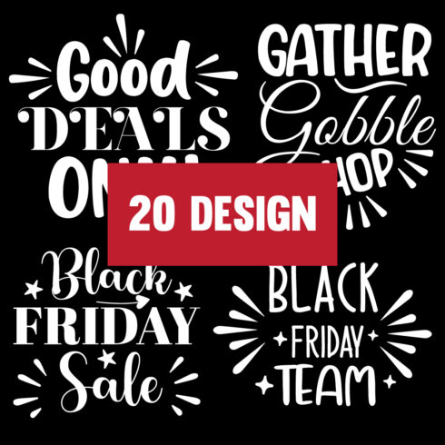 black friday svg bundle cover image.