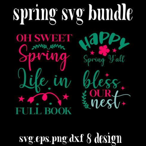 spring svg bundle cover image.