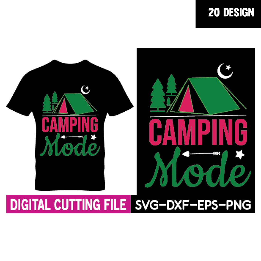 camping svg bundle preview image.