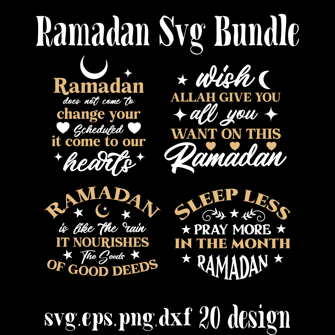 Ramadan svg bundle cover image.