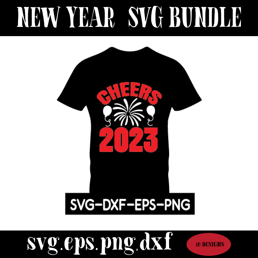 new year svg bundle preview image.