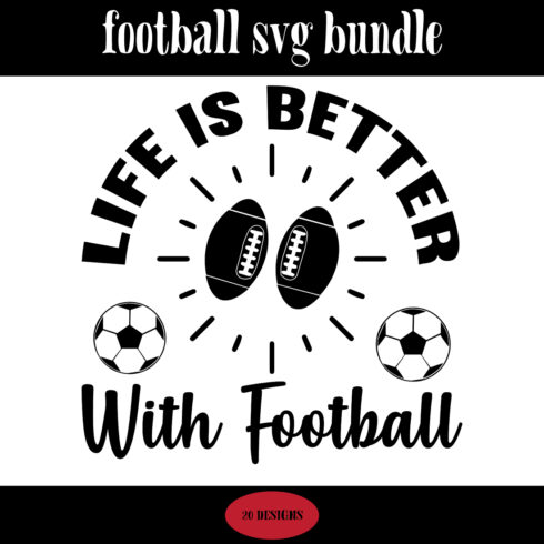 football svg bundle cover image.