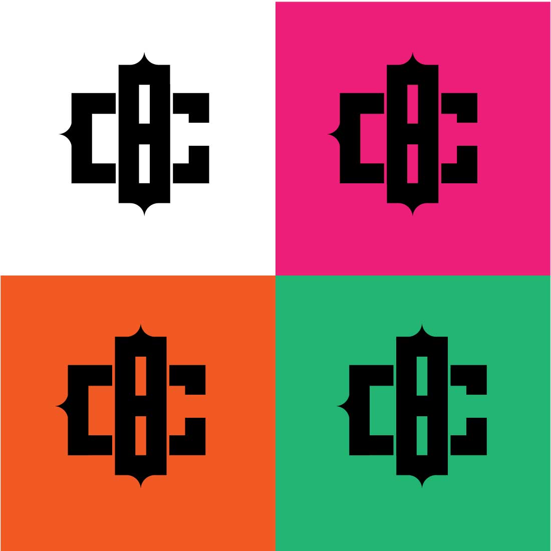 BC initial monogram Letter Logo Design pinterest preview image.