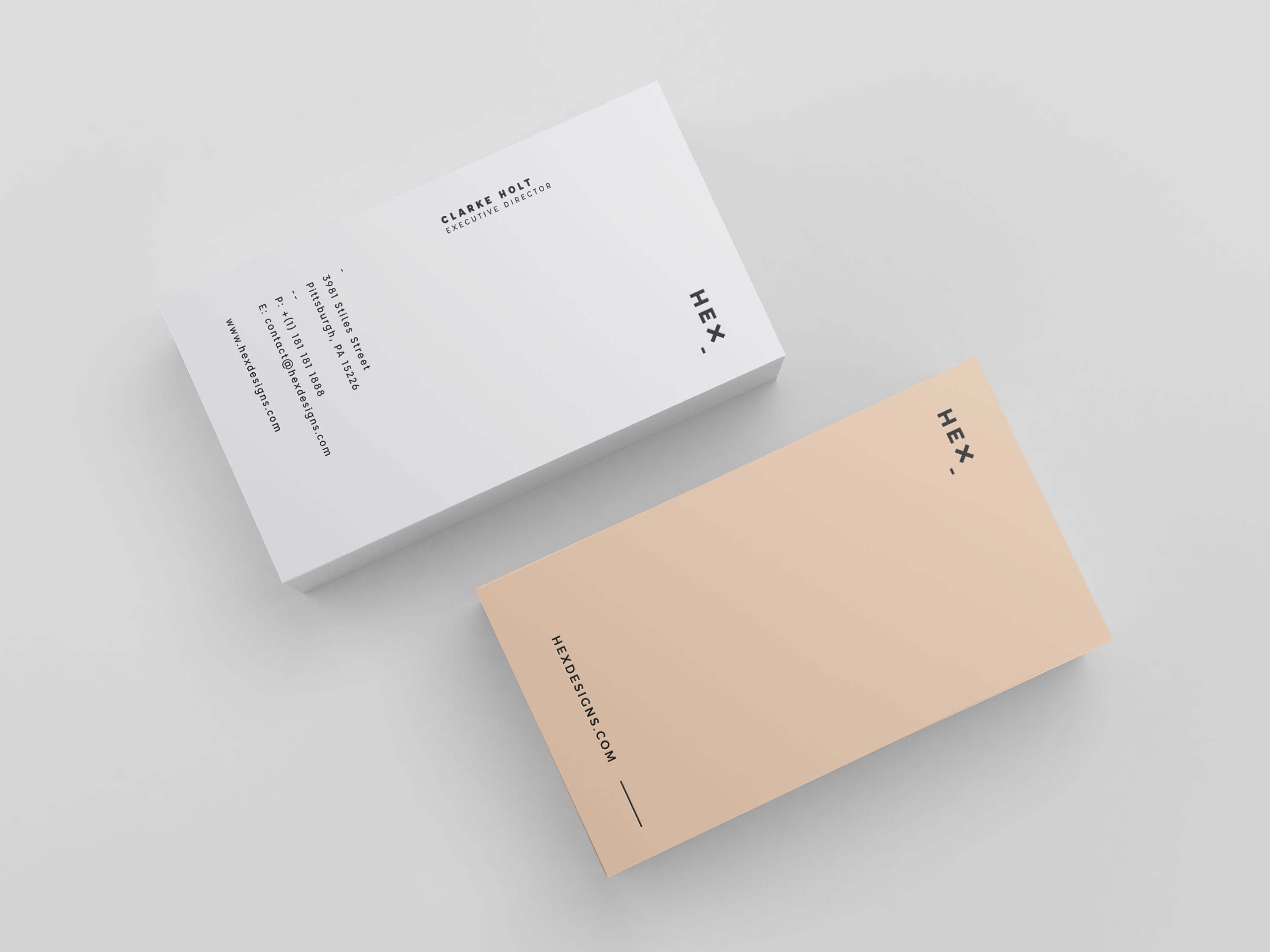 HEX Business Card Template preview image.