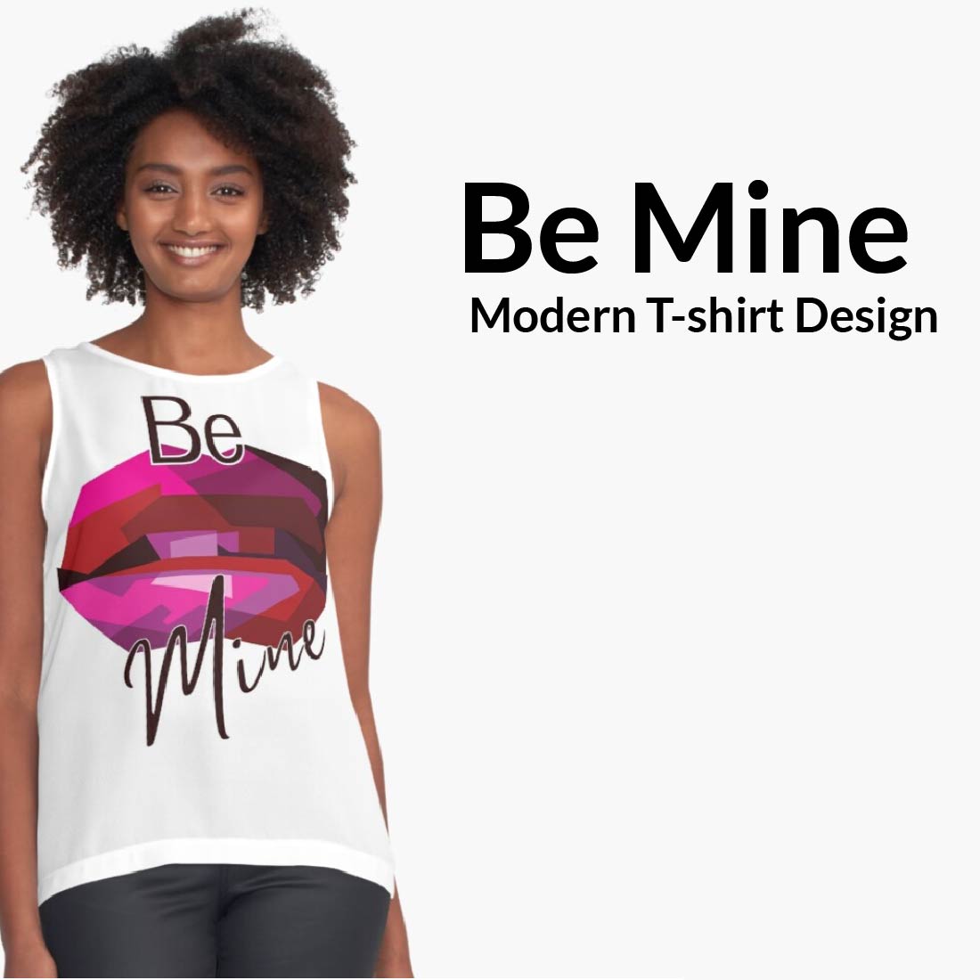 Be mine tshirt design preview image.