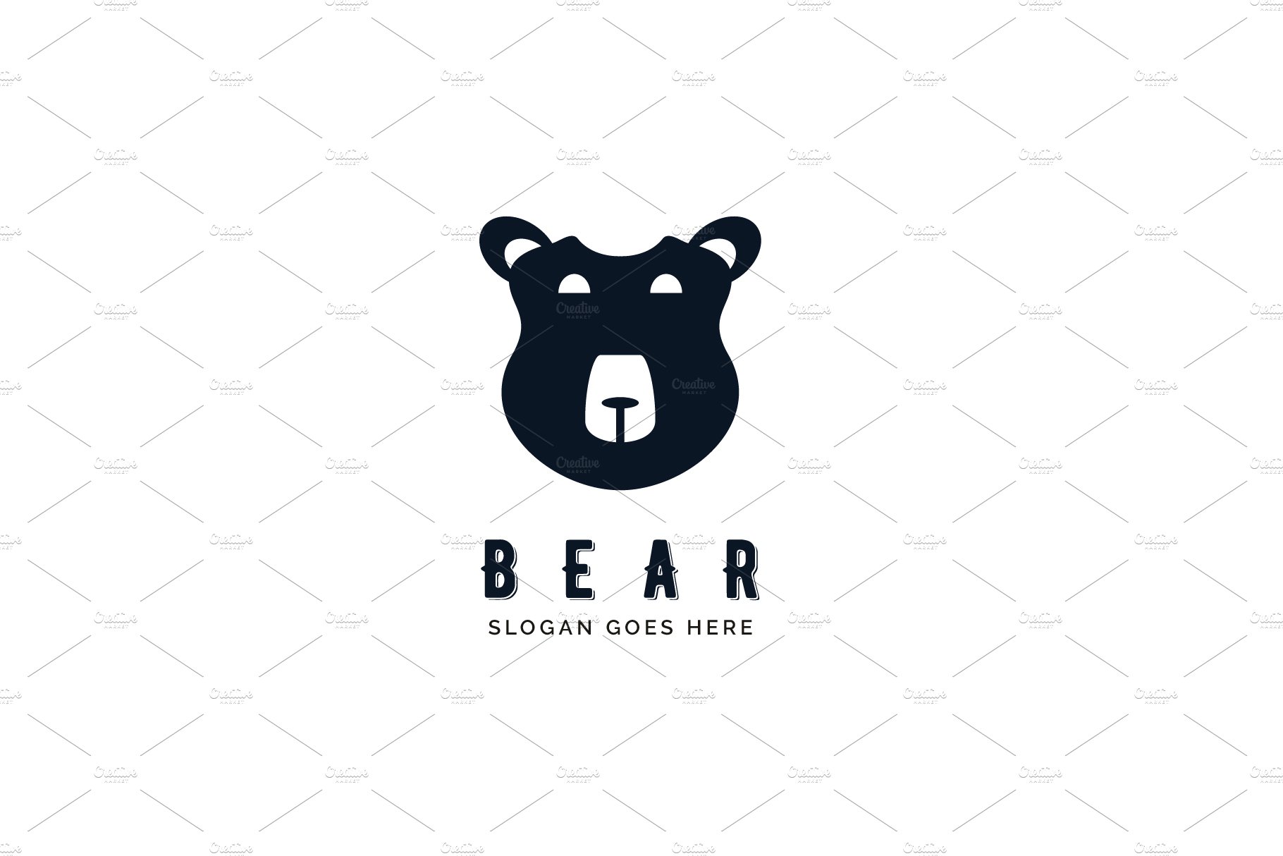 Bear Logo Template preview image.