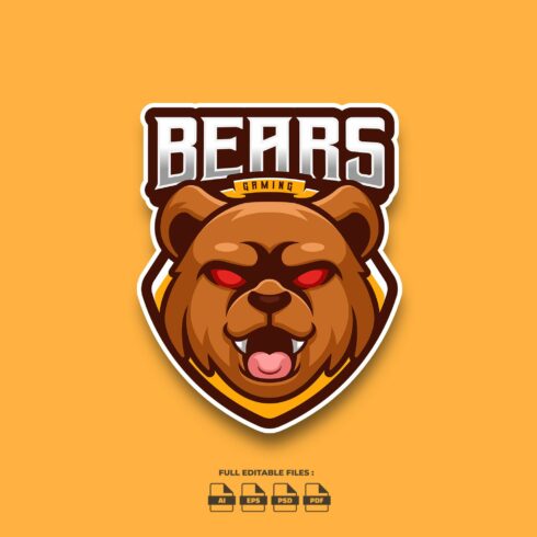 Bear Esport Cartoon Logo cover image.