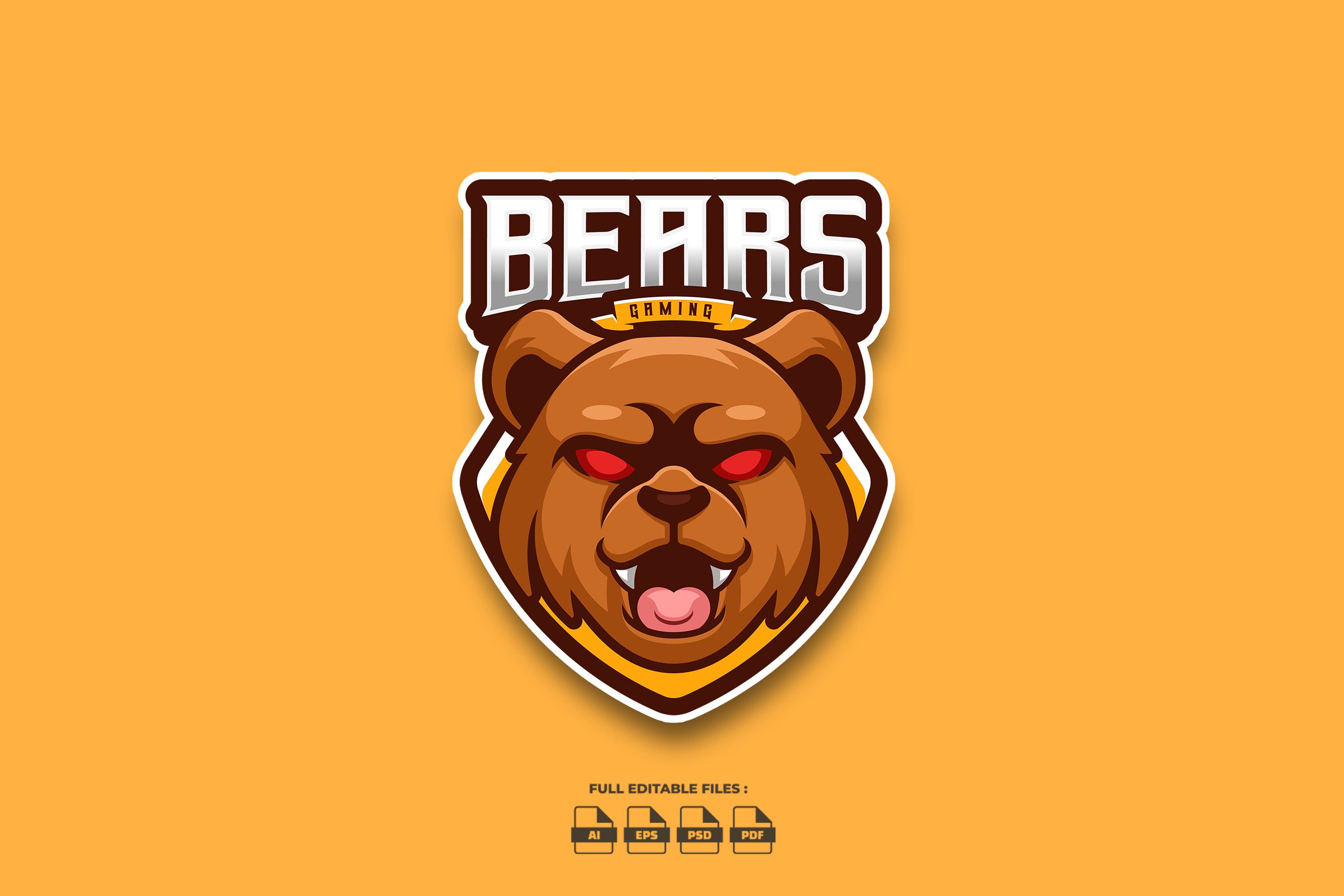 Bear Esport Cartoon Logo cover image.